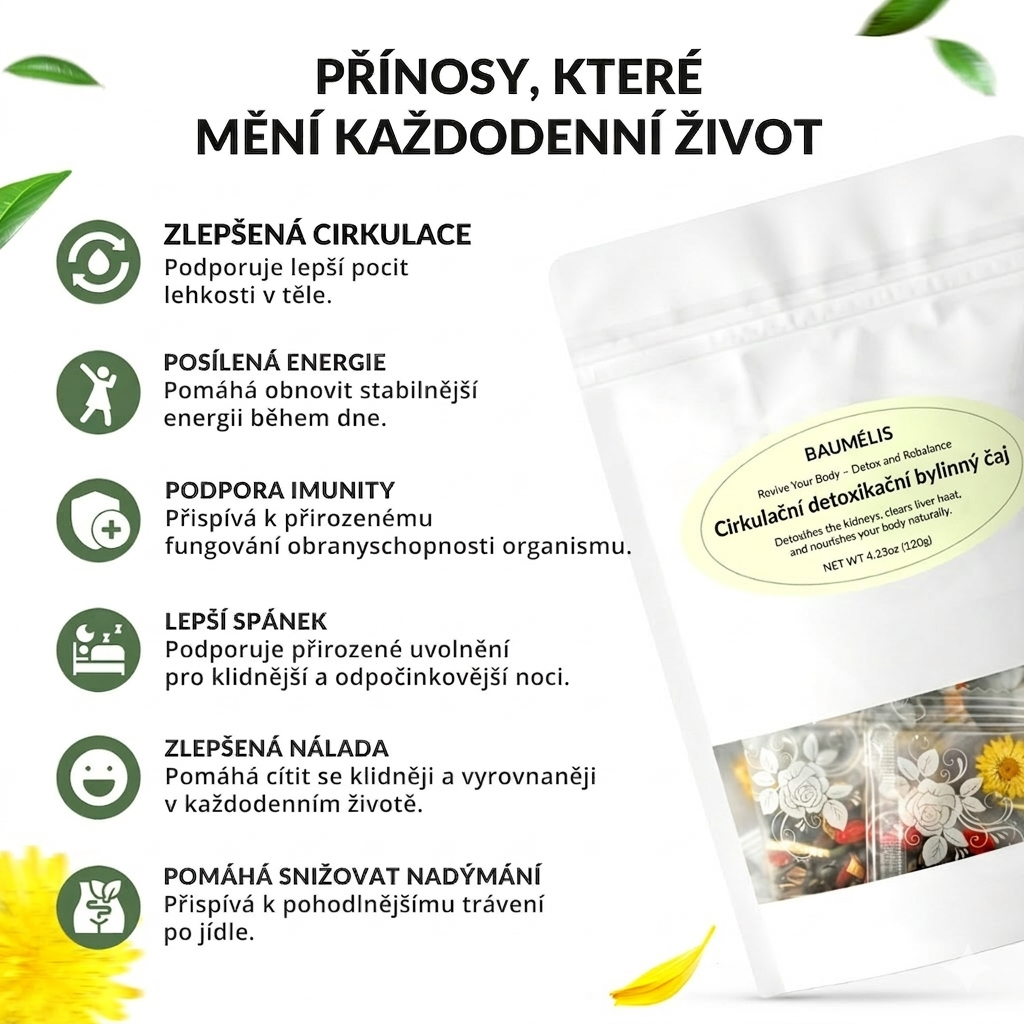 Cirkulační detoxikační bylinný čaj – Baumélis
